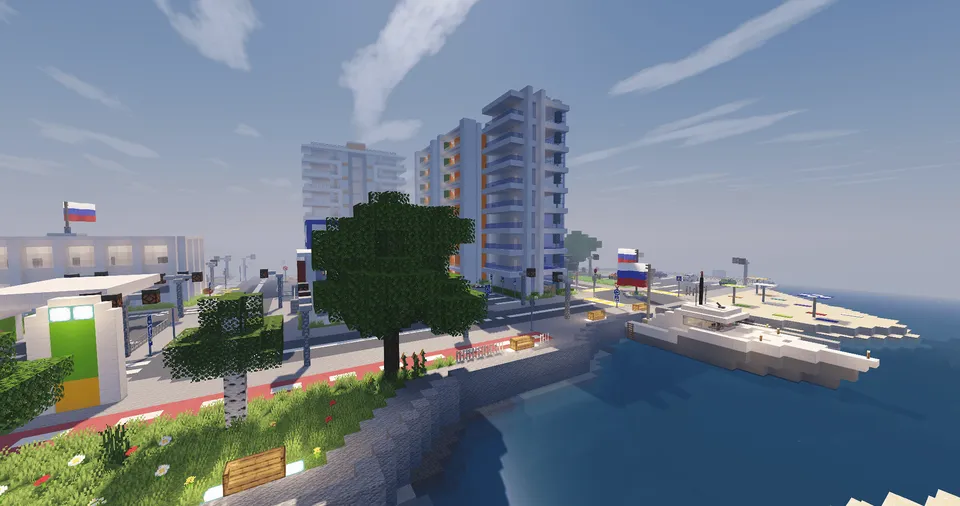 Dengiz bo'yidagi kichik shahar — Minecraft xarita, rasm 3