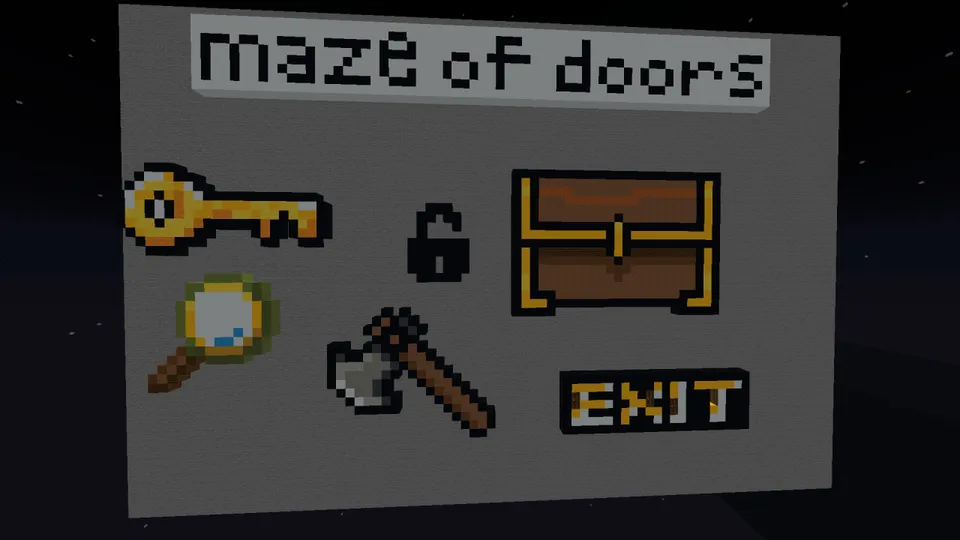 Maze of doors / Eshiklar labirinti — Minecraft xarita, rasm 2