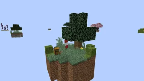 Yevropa davlatlari bayroqlari bilan Skyblock