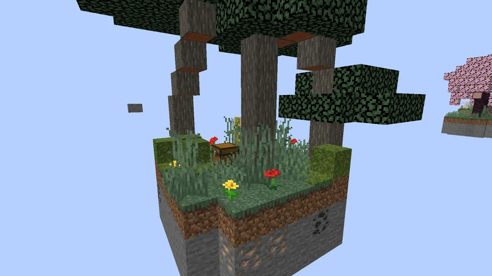 Yevropa davlatlari bayroqlari bilan Skyblock — Minecraft xarita, rasm 2