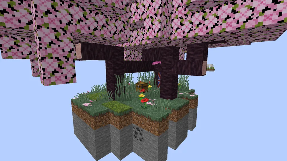 Yevropa davlatlari bayroqlari bilan Skyblock — Minecraft xarita, rasm 3