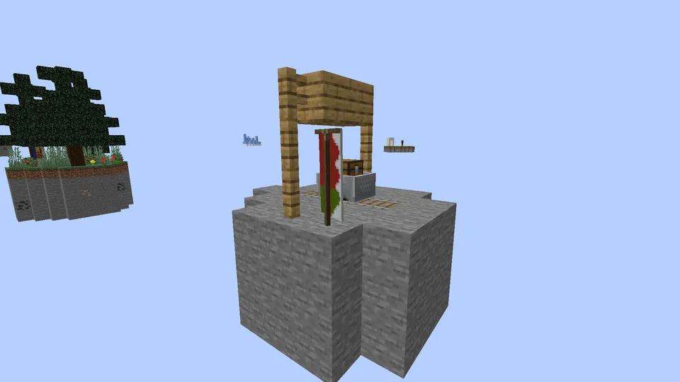 Yevropa davlatlari bayroqlari bilan Skyblock — Minecraft xarita, rasm 8