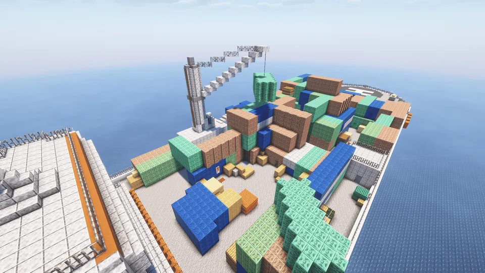 Point Blank Cargo Ship | Quruqlik kemasi — Minecraft xarita, rasm 4