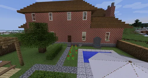 Katta g'ishtli uy — Minecraft xarita, rasm 1