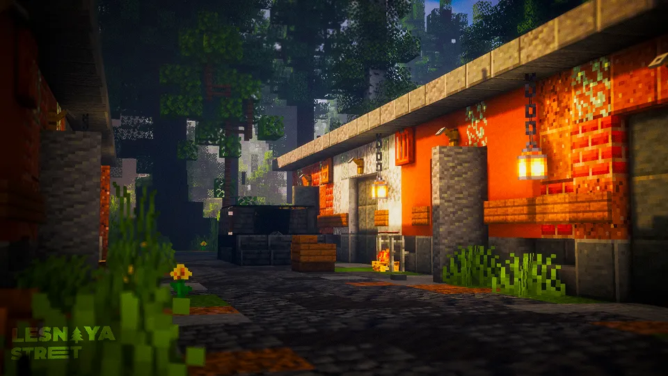 Lesnaya ko'chasi | Lesnaya street minecraft — Minecraft xarita, rasm 4