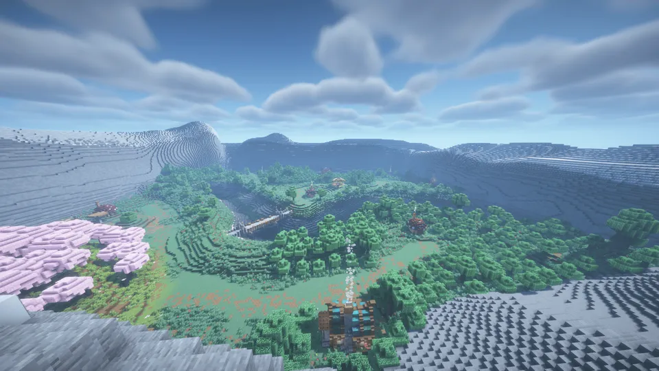 Tog'lar, o'rmon va qo'ziqorin-uylar — Minecraft xarita, rasm 4