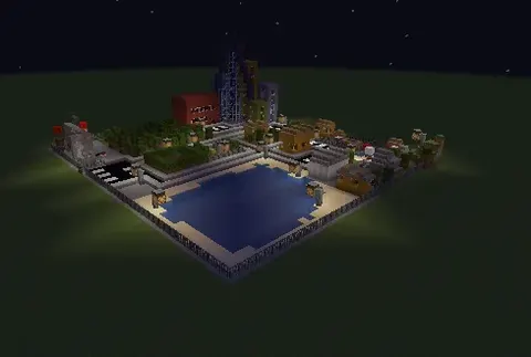 Small mini city Russian