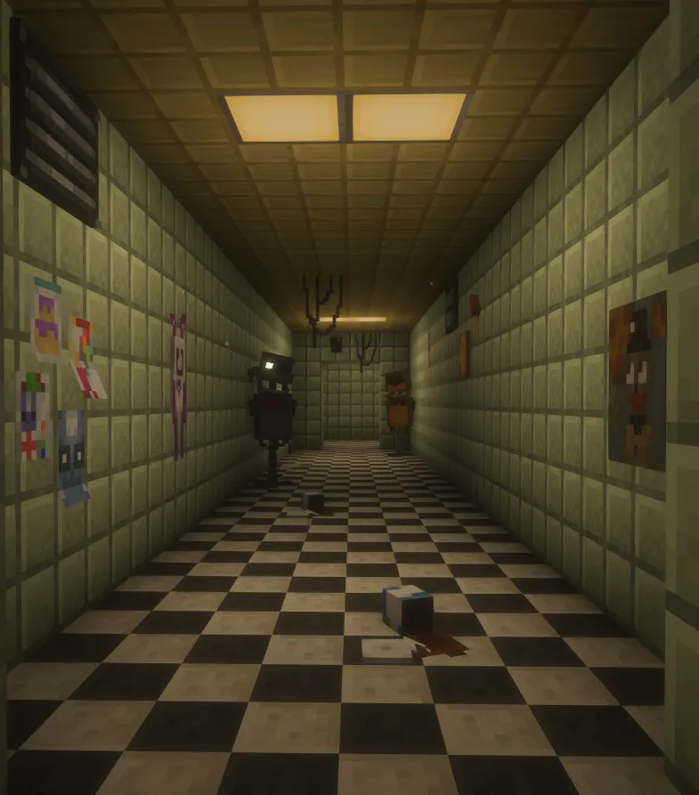 FNAF: Dahshatli pitseriya 3 — Minecraft xarita, rasm 2