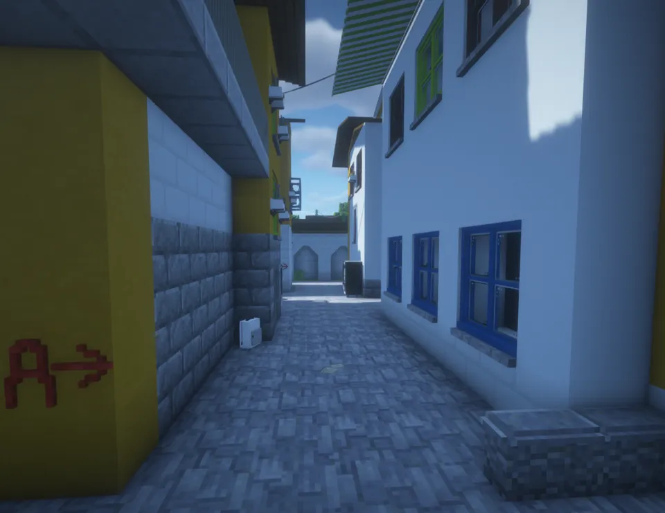 Counter-Strike 2 o'yinidan Inferno — Minecraft xarita, rasm 2