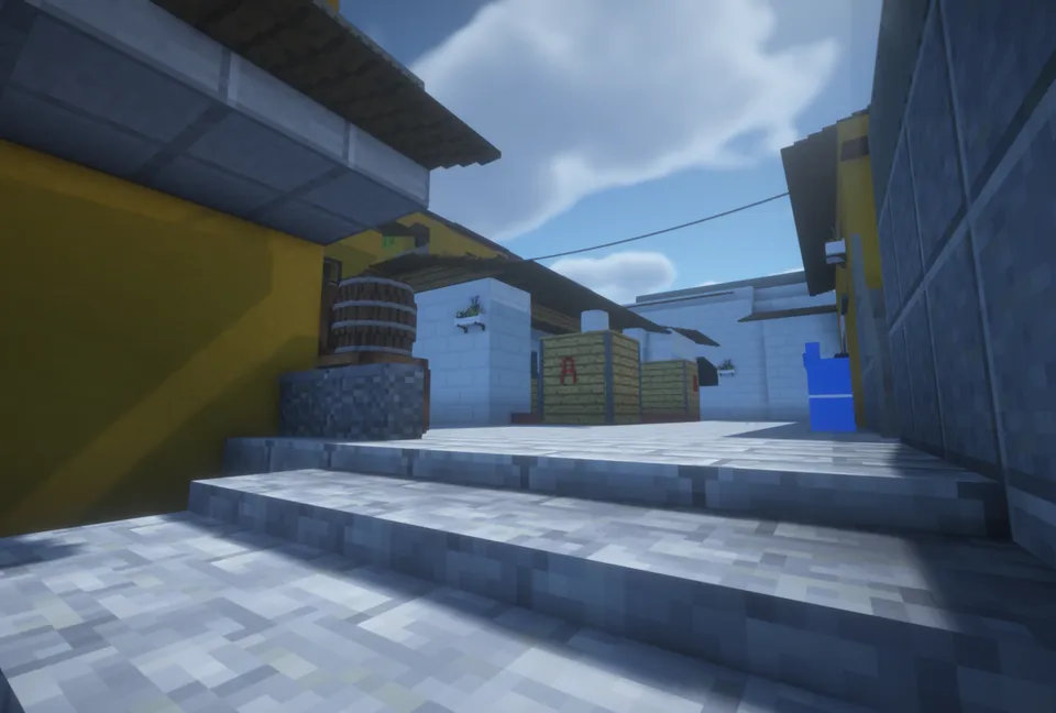 Counter-Strike 2 o'yinidan Inferno — Minecraft xarita, rasm 4