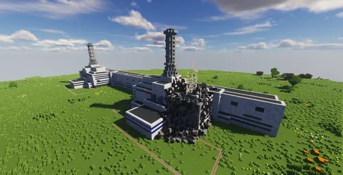 Vayron bo'lgan ChAES (Kichraytirilgan) — Minecraft xarita, rasm 1