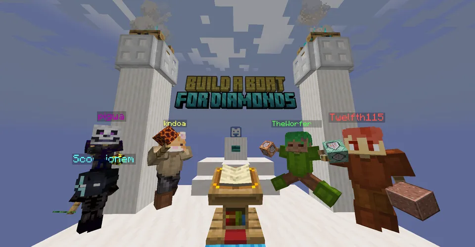 Build a Boat for Diamonds — Minecraft xarita, rasm 2
