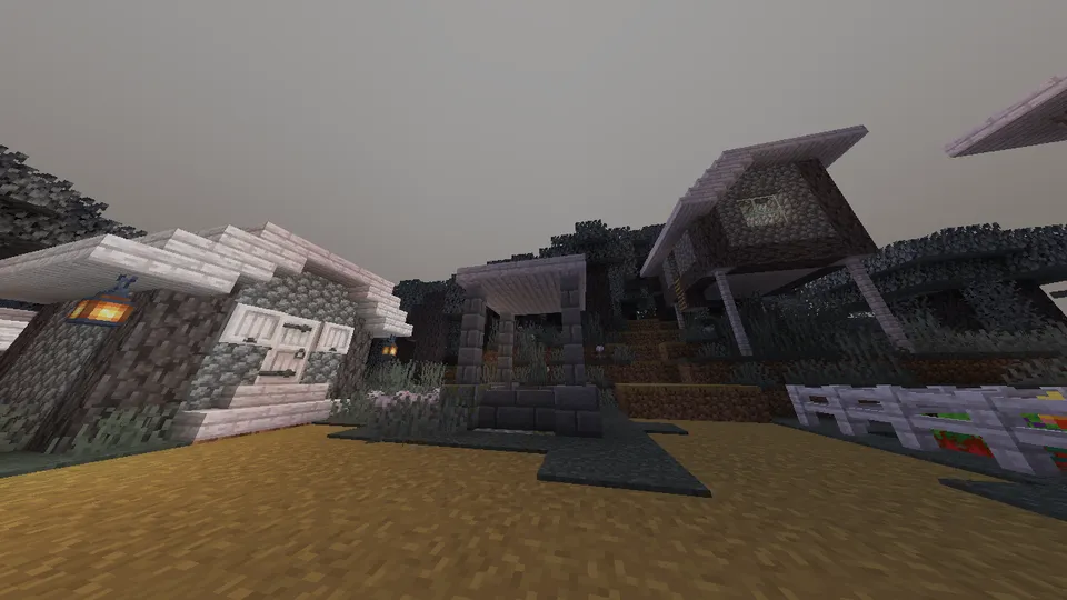 Oqarib ketgan bog'dagi qishloq — Minecraft xarita, rasm 2