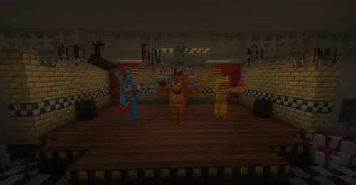FNAF: Dahshatli pitseriya 2 — Minecraft xarita, rasm 1