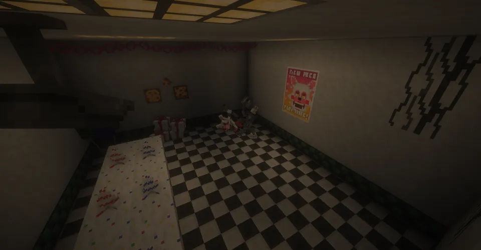 FNAF: Dahshatli pitseriya 2 — Minecraft xarita, rasm 6