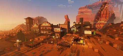 Yovvoyi g'arb shahri — Minecraft xarita, rasm 1