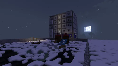 Ikki panelli uy bilan hovli — Minecraft xarita, rasm 1