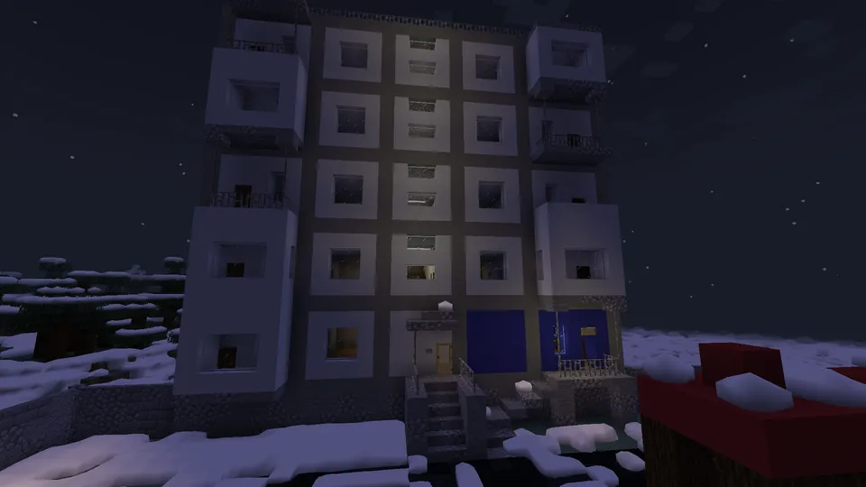Ikki panelli uy bilan hovli — Minecraft xarita, rasm 2
