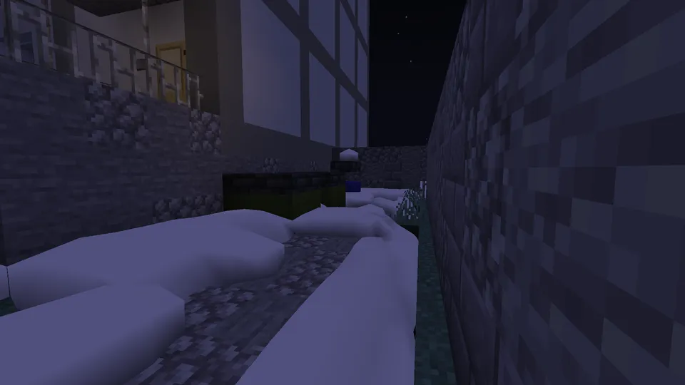 Ikki panelli uy bilan hovli — Minecraft xarita, rasm 3