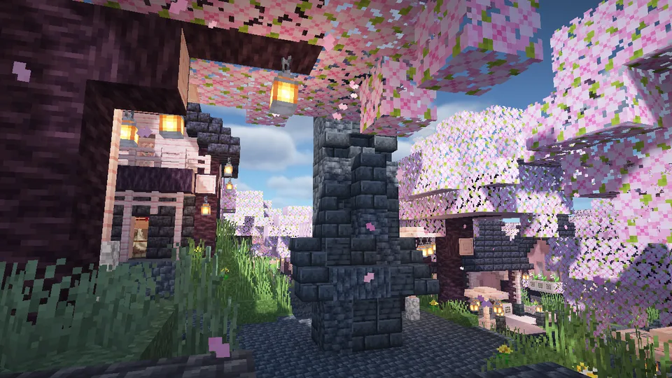 Cherry Village — Minecraft xarita, rasm 4