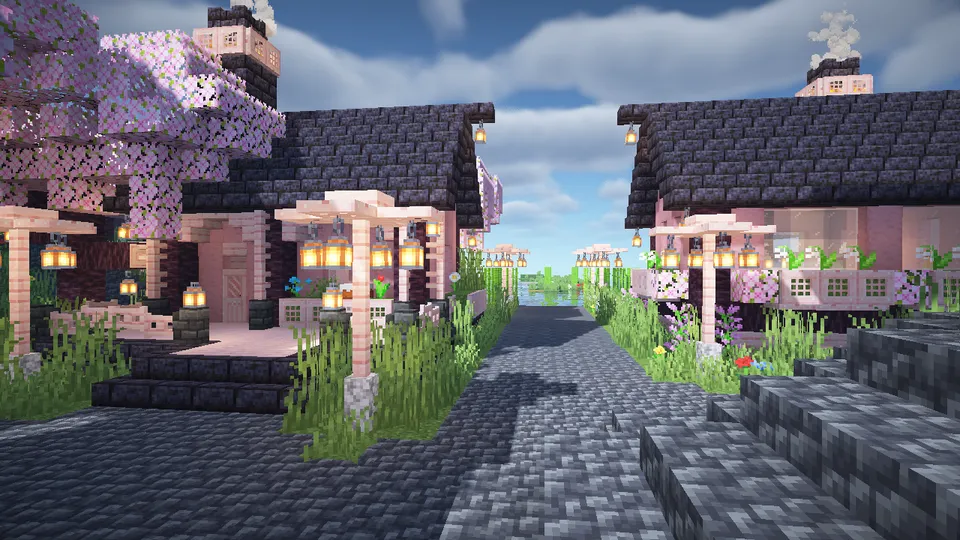 Cherry Village — Minecraft xarita, rasm 5