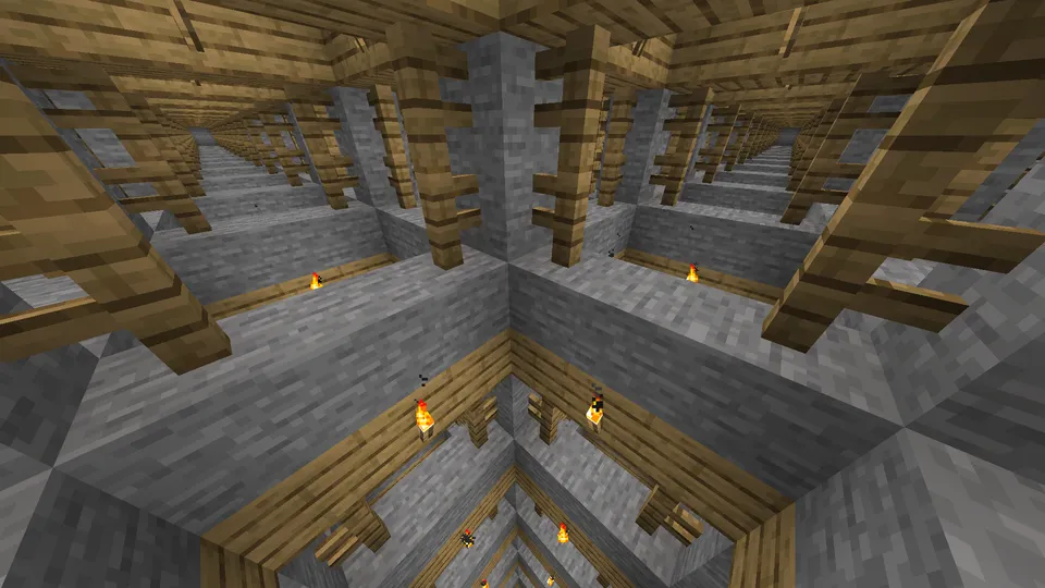 Orqa xonalar 0-daraja | Cheksiz shaxtalar — Minecraft xarita, rasm 2