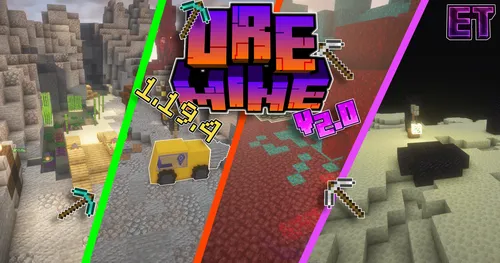 OreMine — Minecraft xarita, rasm 1