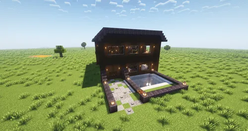 Qora eman daraxtidan uy — Minecraft xarita, rasm 1