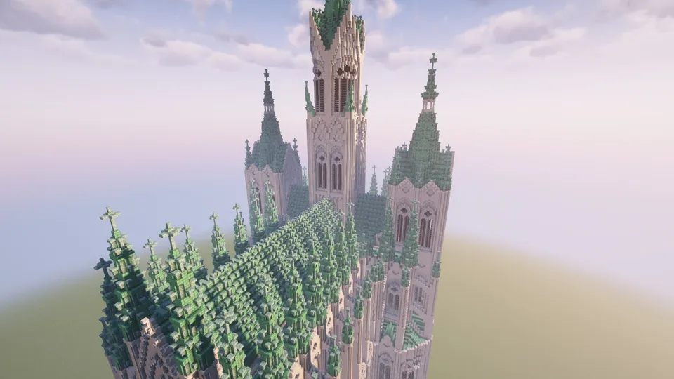 Large white gothic church — Minecraft xarita, rasm 2