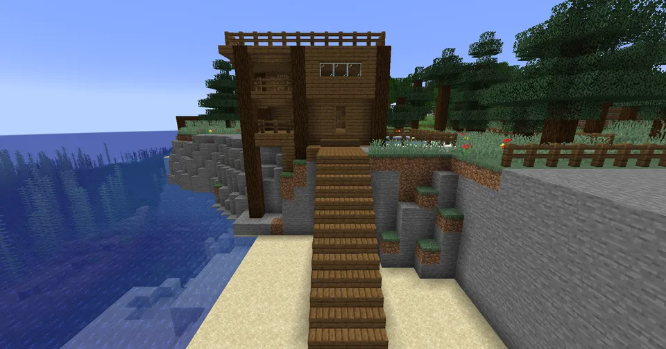 Dengiz bo'yidagi uy — Minecraft xarita, rasm 4