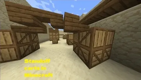 Standoff carts in minecraft