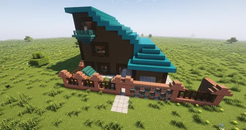 Uchburchak oilaviy uy — Minecraft xarita, rasm 1