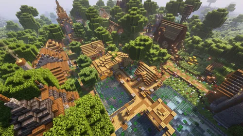 Omon qolish uchun shinam qishloq — Minecraft xarita, rasm 1