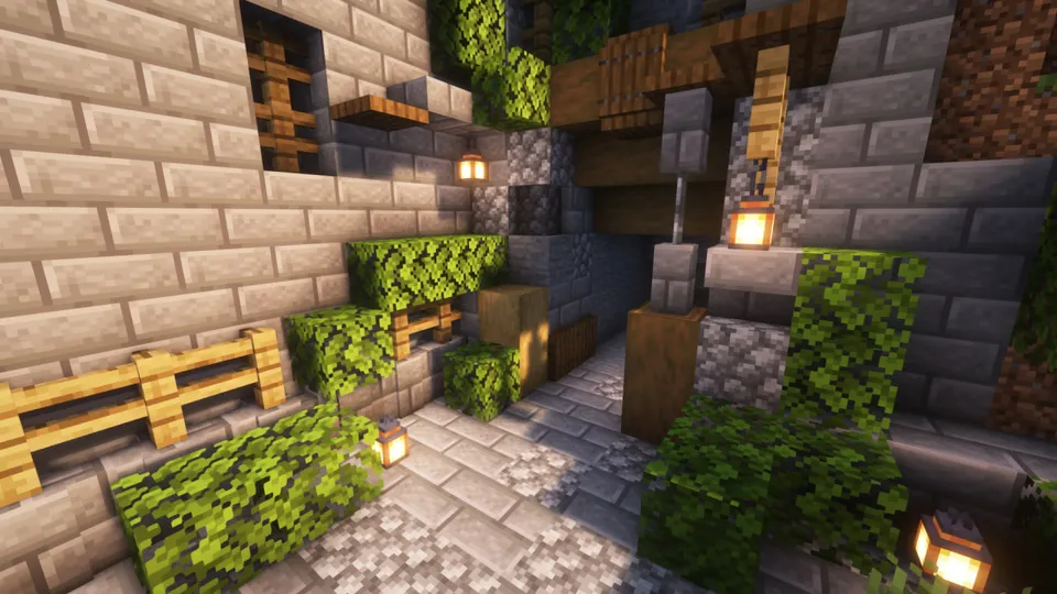 Omon qolish uchun shinam qishloq — Minecraft xarita, rasm 4