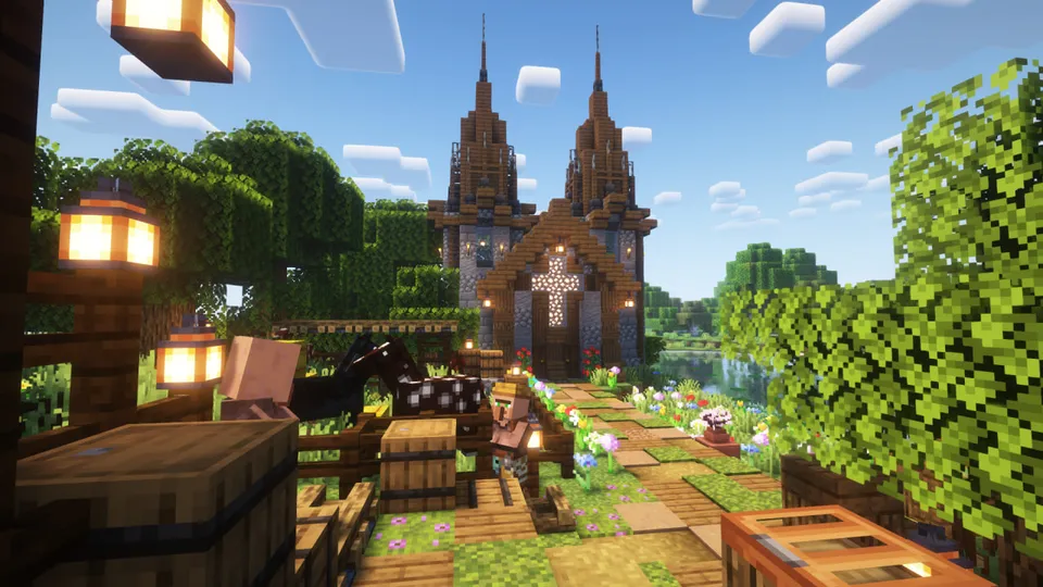 Omon qolish uchun shinam qishloq — Minecraft xarita, rasm 7