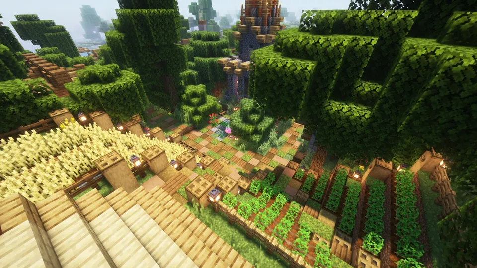 Omon qolish uchun shinam qishloq — Minecraft xarita, rasm 8