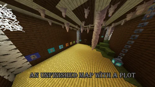 An unfinished map with a plot — Minecraft xarita, rasm 1