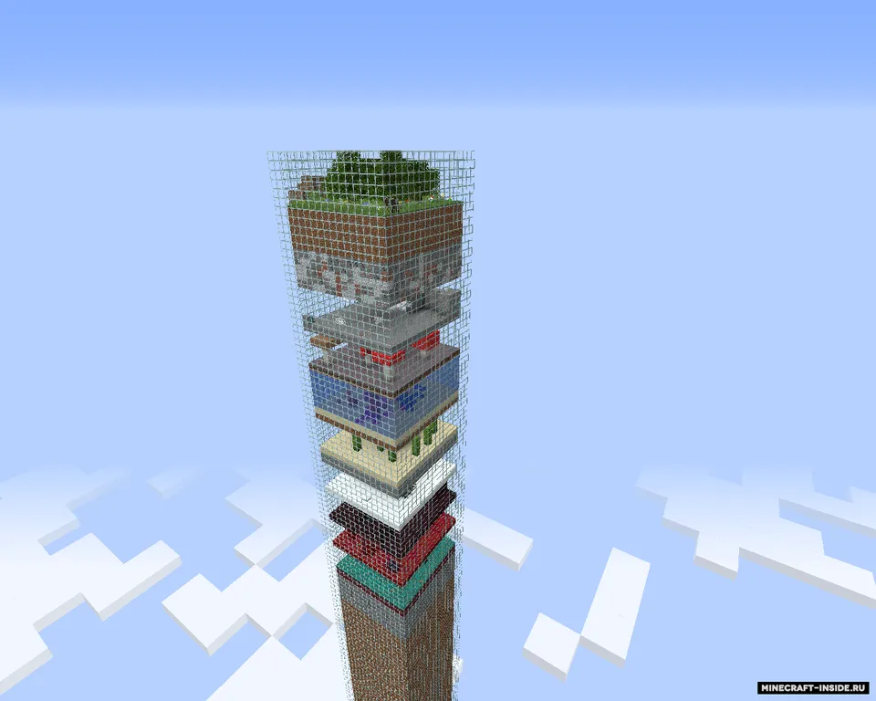 Tepadan pastga omon qolish — Minecraft xarita, rasm 4