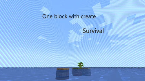 One block with create survival — Minecraft xarita, rasm 1