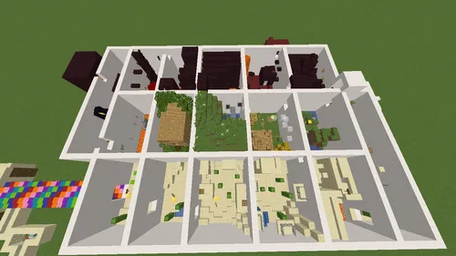Parkur xaritasi: Uch biom — Minecraft xarita, rasm 1