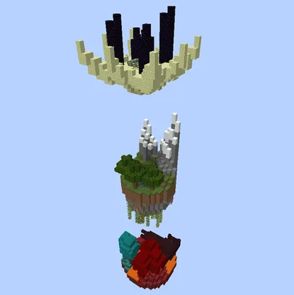 Three islands — Minecraft xarita, rasm 1