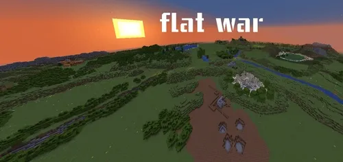 MC FlatWar - Urush uchun karta — Minecraft xarita, rasm 1