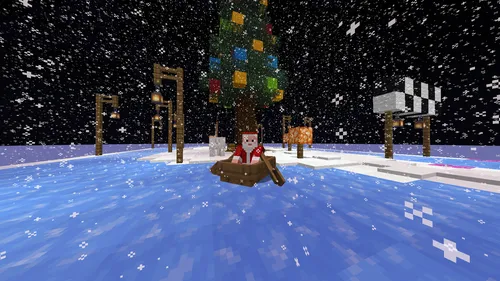 Qayiqda yangi yil (muz treki) — Minecraft xarita, rasm 1