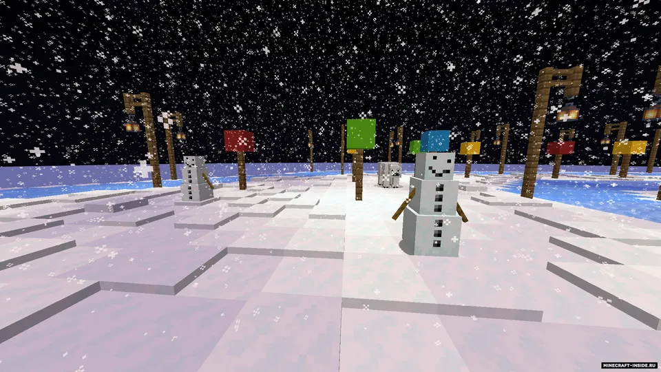 Qayiqda yangi yil (muz treki) — Minecraft xarita, rasm 2