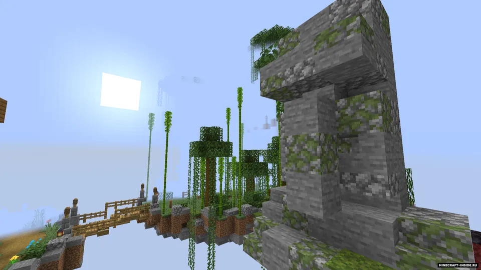 Osmonlardagi qishloq — Minecraft xarita, rasm 2