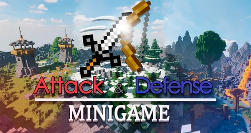 Minigame: Attack & Defense — Minecraft xarita, rasm 1