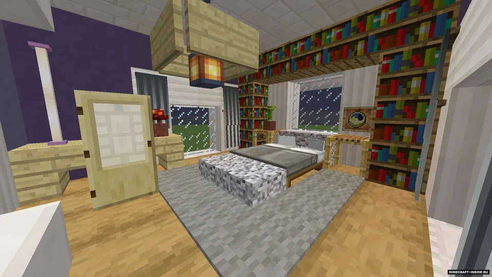Hovuzli ikki qavatli uy — Minecraft xarita, rasm 2