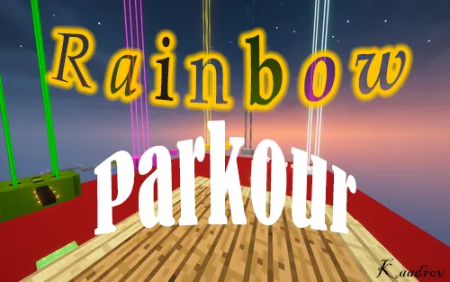 Rainbow parkour — Minecraft xarita, rasm 1