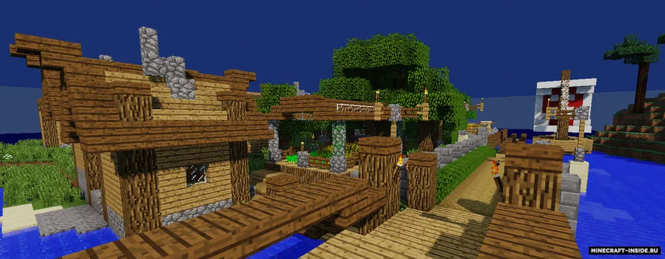 Qishloqning daryo bo'yi remeyki — Minecraft xarita, rasm 6