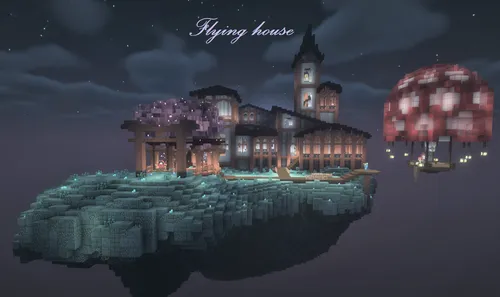 Flying house — Minecraft xarita, rasm 1